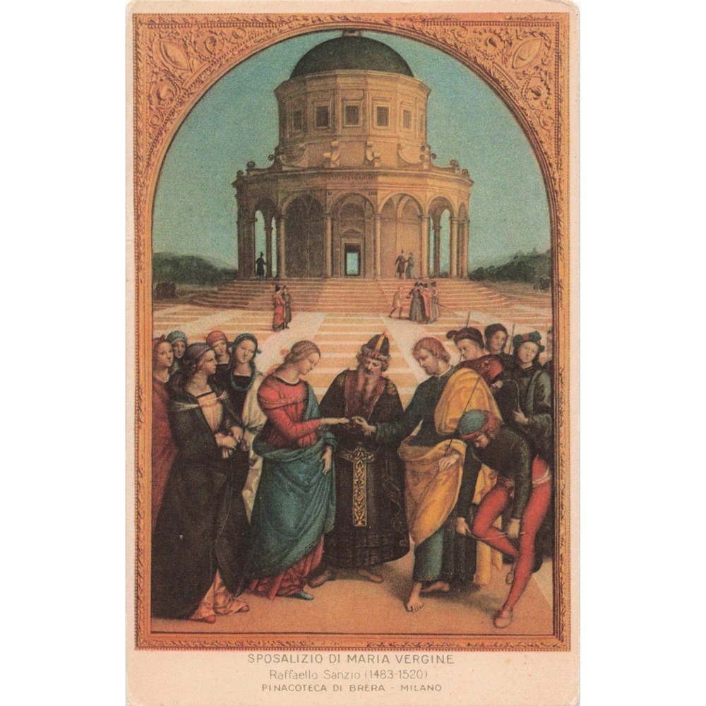 Milan Milano Italy Raphael Marriage Virgin Sposalizio Pinacoteca Brera Postcard
